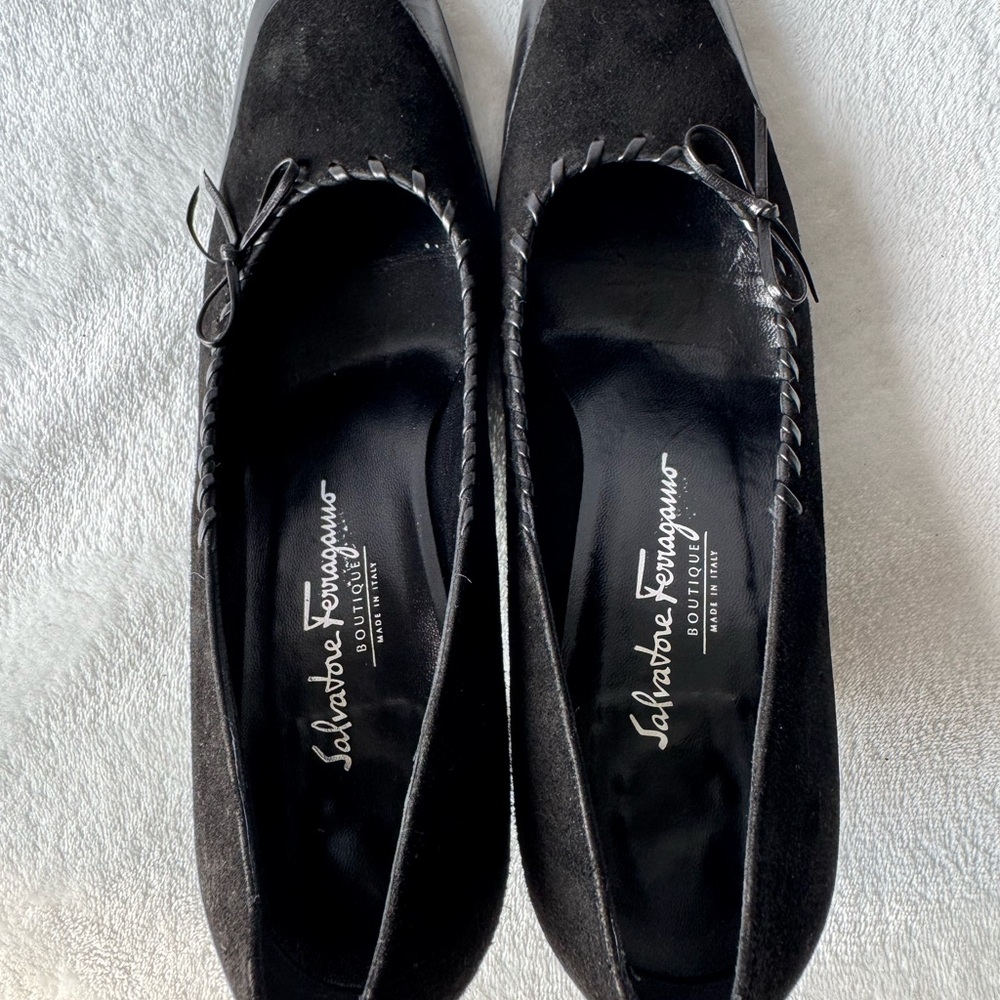 Salvatore Ferragamo Women's Black Suede Shoes
